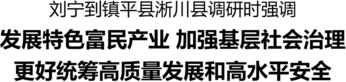 劉寧到鎮(zhèn)平縣淅川縣調研